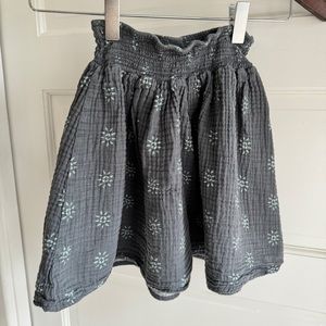 🔵 3 for $9 Carter's Girls Sz 8 Gauze Pleated Skirt Gray